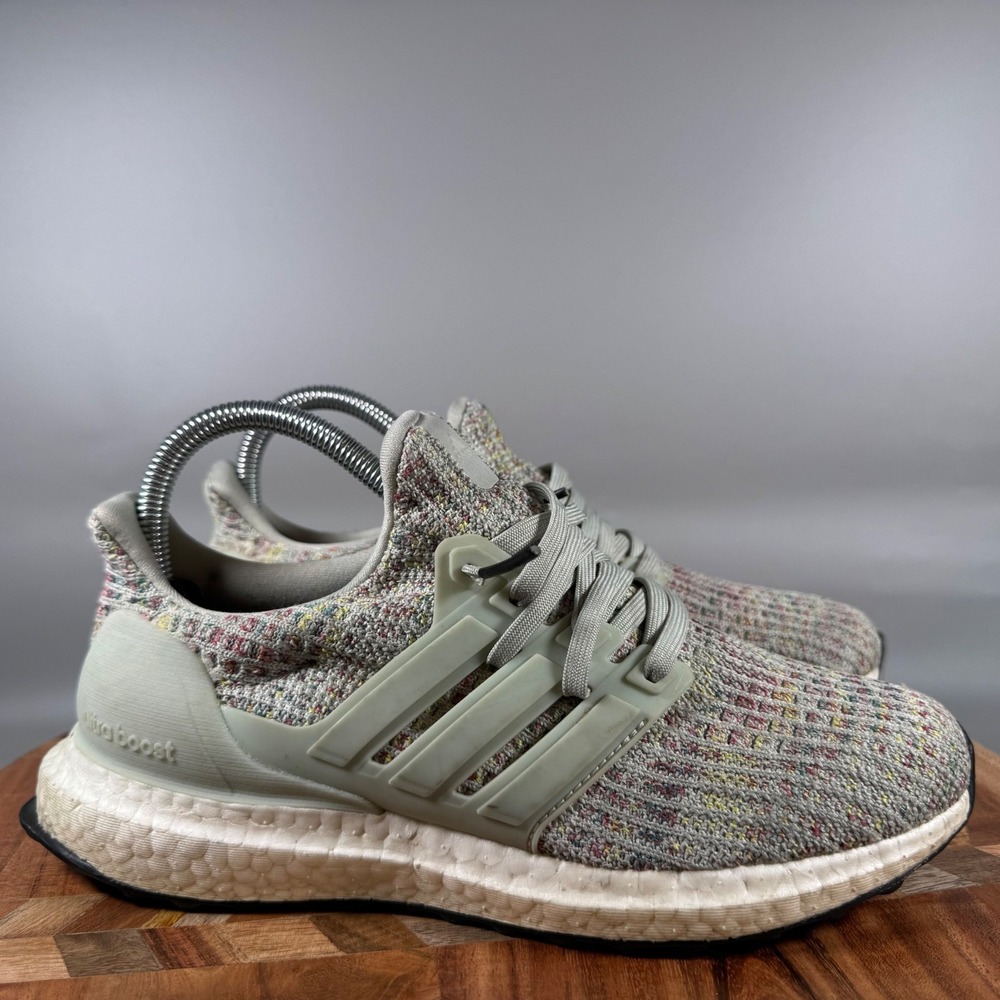 Adidas Ultraboost 4.0 Ash Silver Multi Color Womens 6.5 Youth‎ 5 Running Shoes